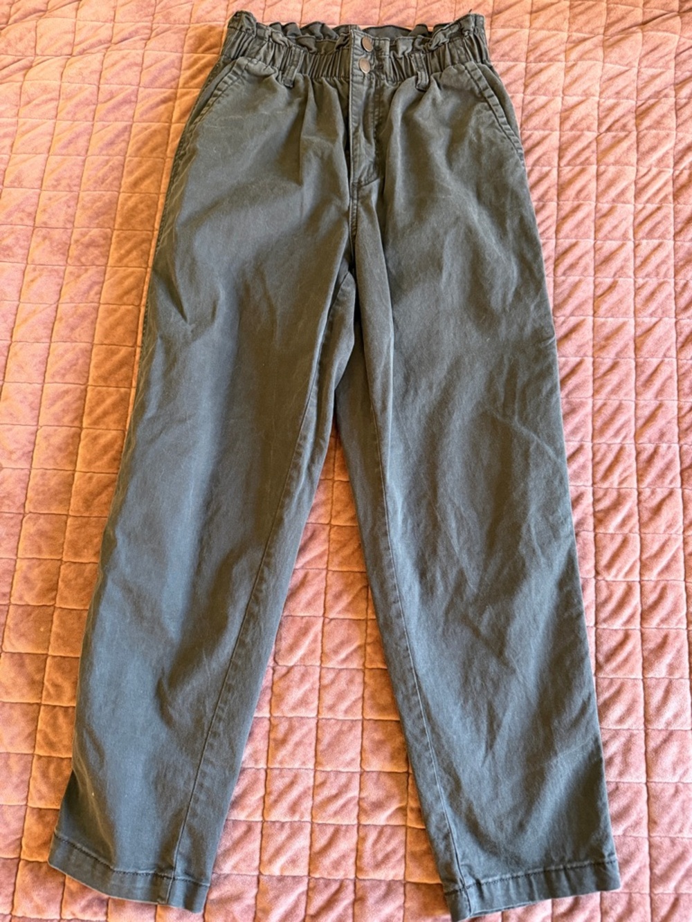 Universal Olive Paperbag Waist Chinos Size 6